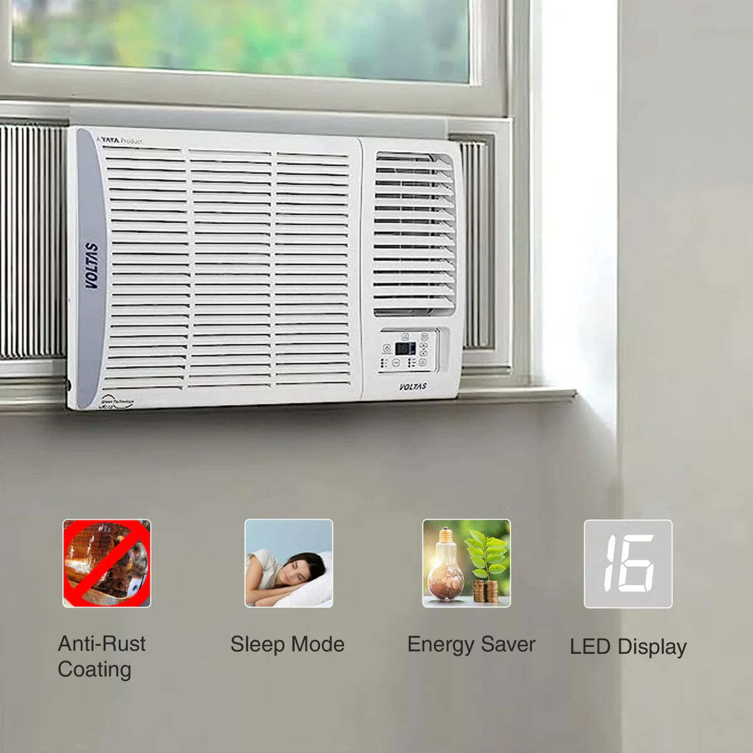 Image of Voltas 2026 Model 1.5 Ton 3 Star Window Inverter AC