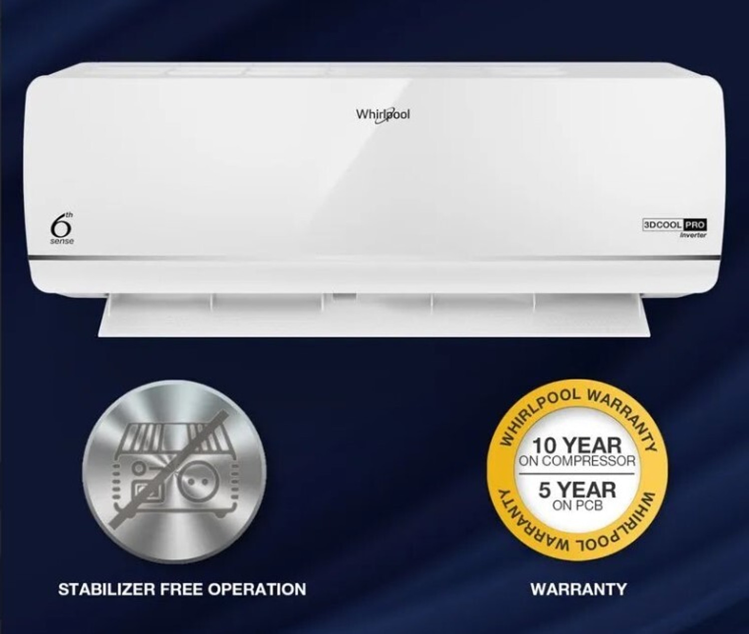 Image of Whirlpool 2025 Model 1.5 Ton 3 Star Split Inverter AC