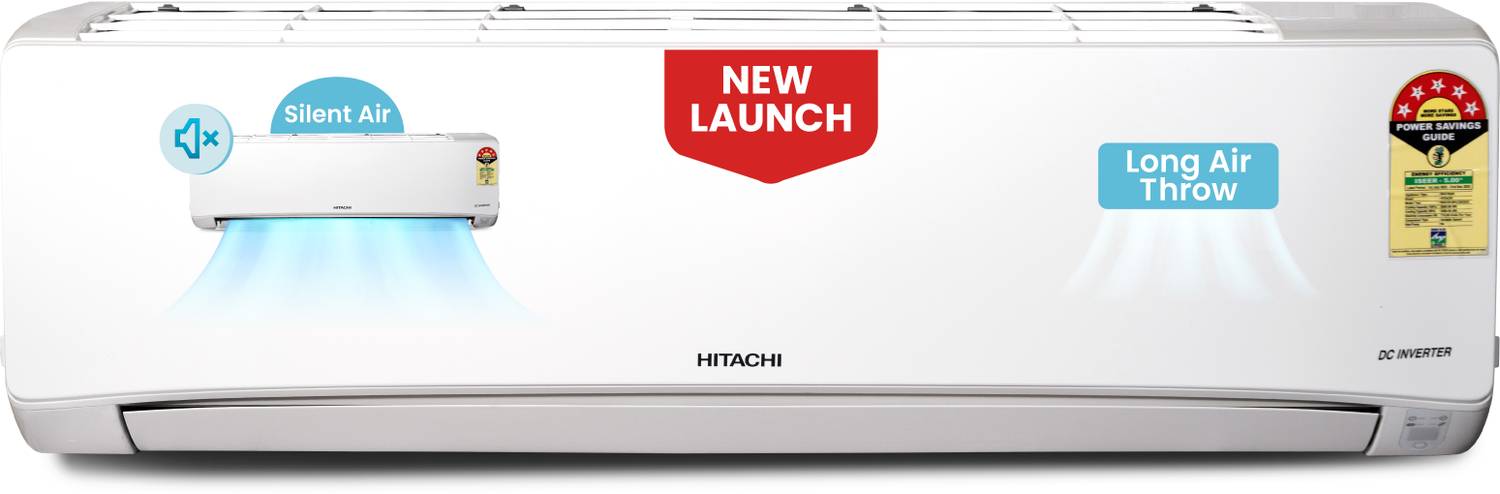Hitachi 2025 Model 1.5 Ton 5 Star Split Inverter AC