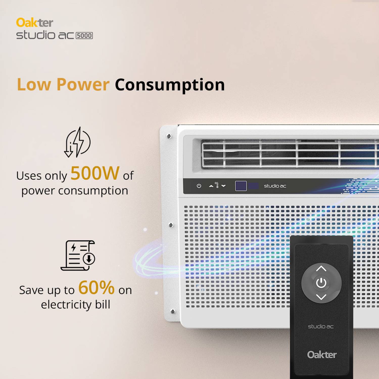 Oakter 2026 0.5 Ton 3 Star Window Inverter AC - Image 5