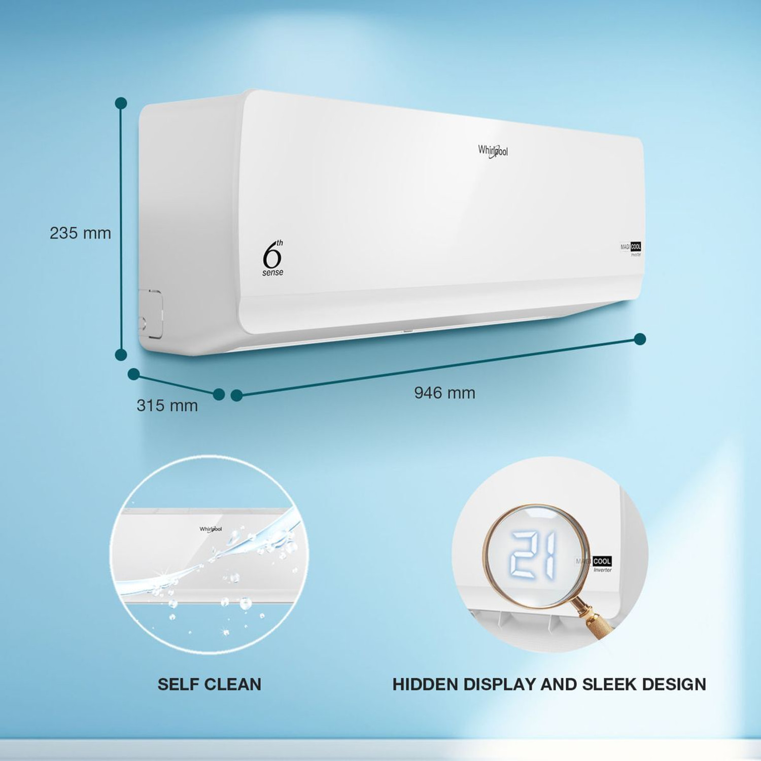 Image of Whirlpool 2025 Model 1 Ton 3 Star Split Inverter AC
