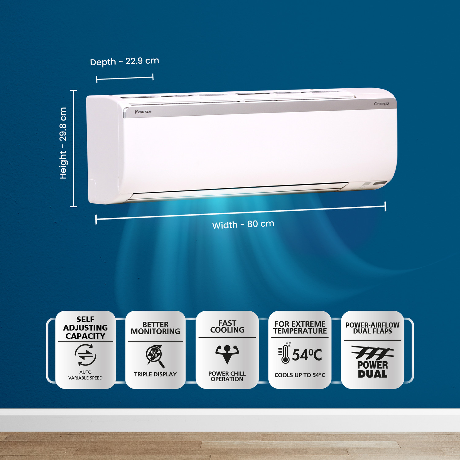 Image of Daikin 2024 Model 1 Ton 5 Star Split Inverter AC