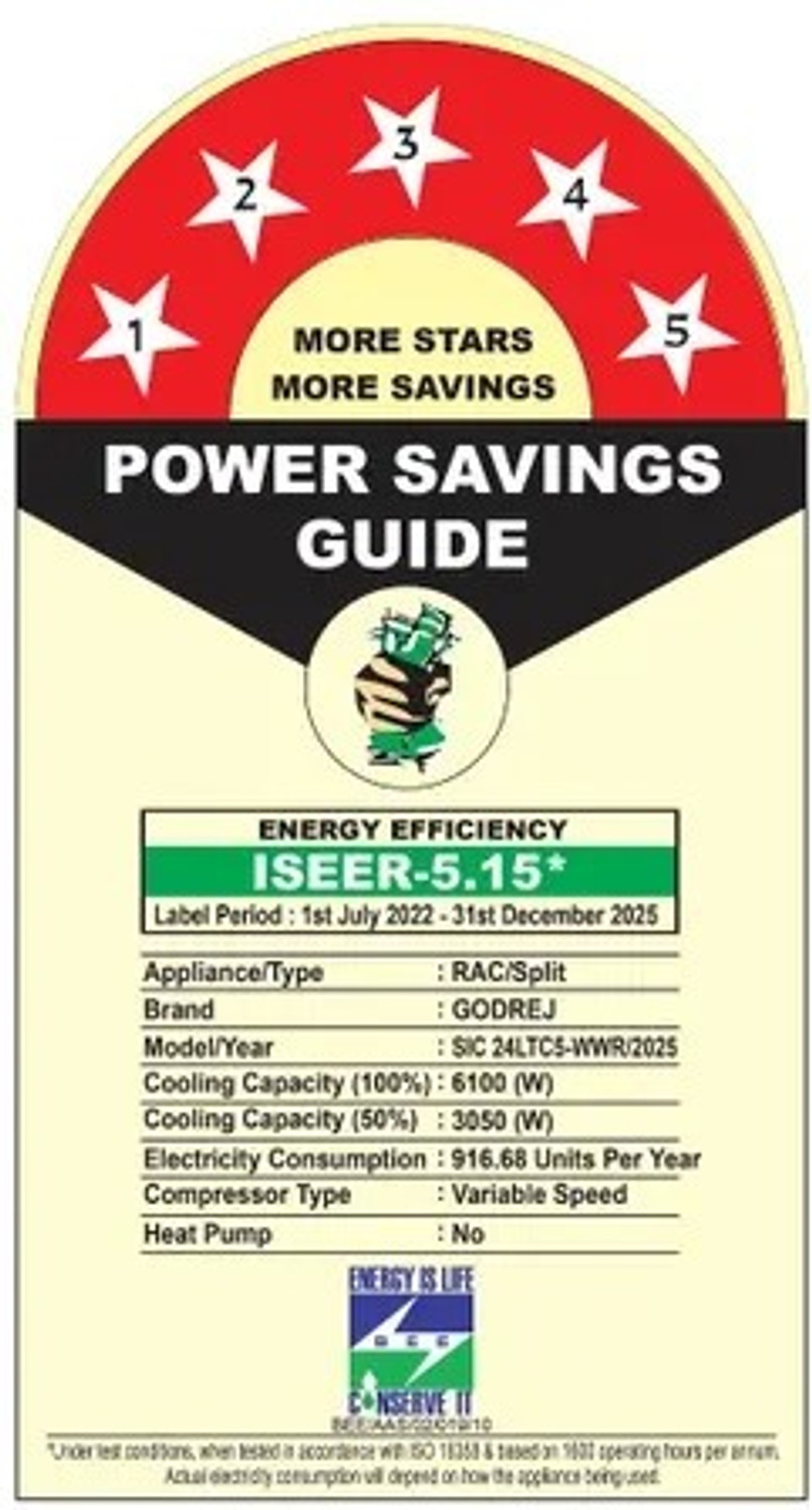 Image of Godrej 2025 Model 2 Ton 5 Star Split Inverter AC