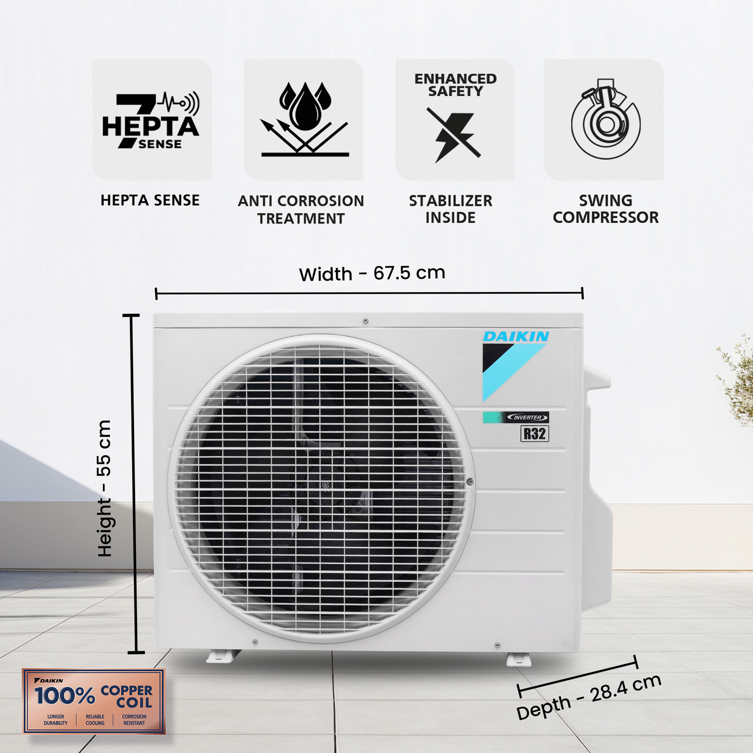 Image of Daikin 2026 Model 1 Ton 5 Star Split Inverter AC