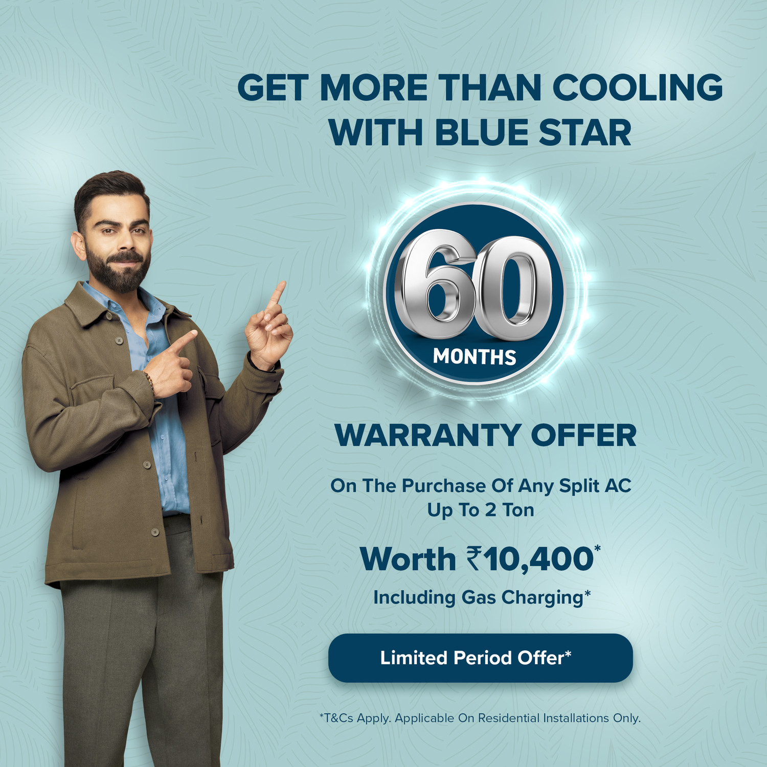 Image of Blue Star 2025 Model 1 Ton 5 Star Split Inverter with Wi-fi AC