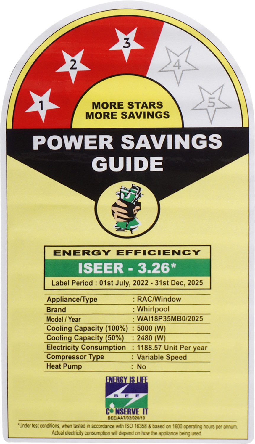 Image of Whirlpool 2025 Model 1.5 Ton 3 Star Window Inverter AC