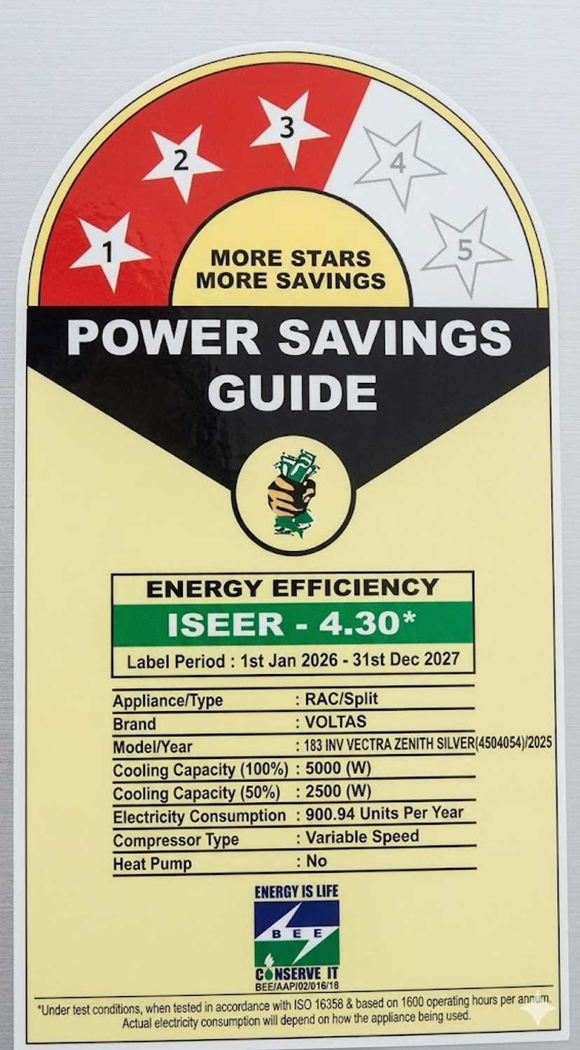 Image of Voltas 2025 Model 1.5 Ton 3 Star Split Inverter AC