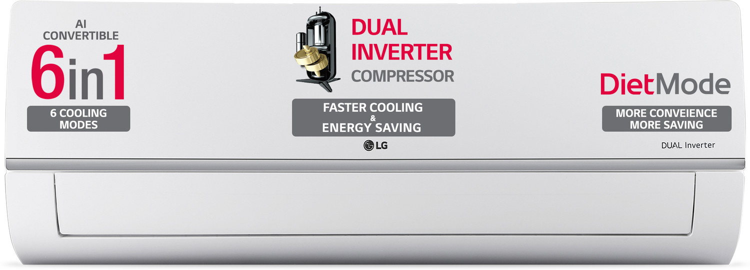 Image of LG 2024 Model 1.2 Ton 3 Star Split Dual Inverter 2 Way Swing, HD Filter with Anti-Virus Protection,VIRAAT Mode, Diet Mode & ADC Sensor AC