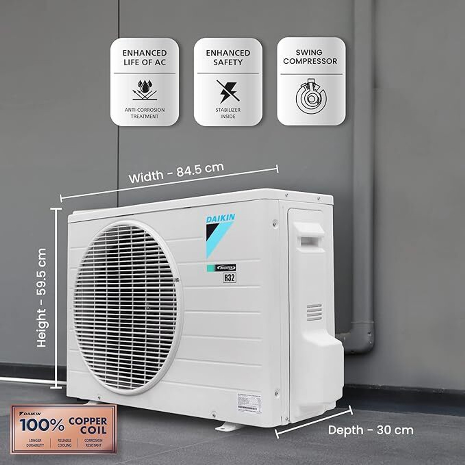 Image of Daikin 2025 Model 1.5 Ton 3 Star Split Inverter AC