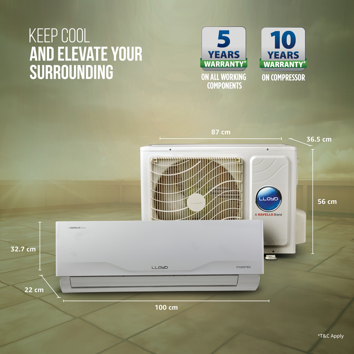 Image of Lloyd 2026 Model 1.5 Ton 4 Star Split Inverter AC