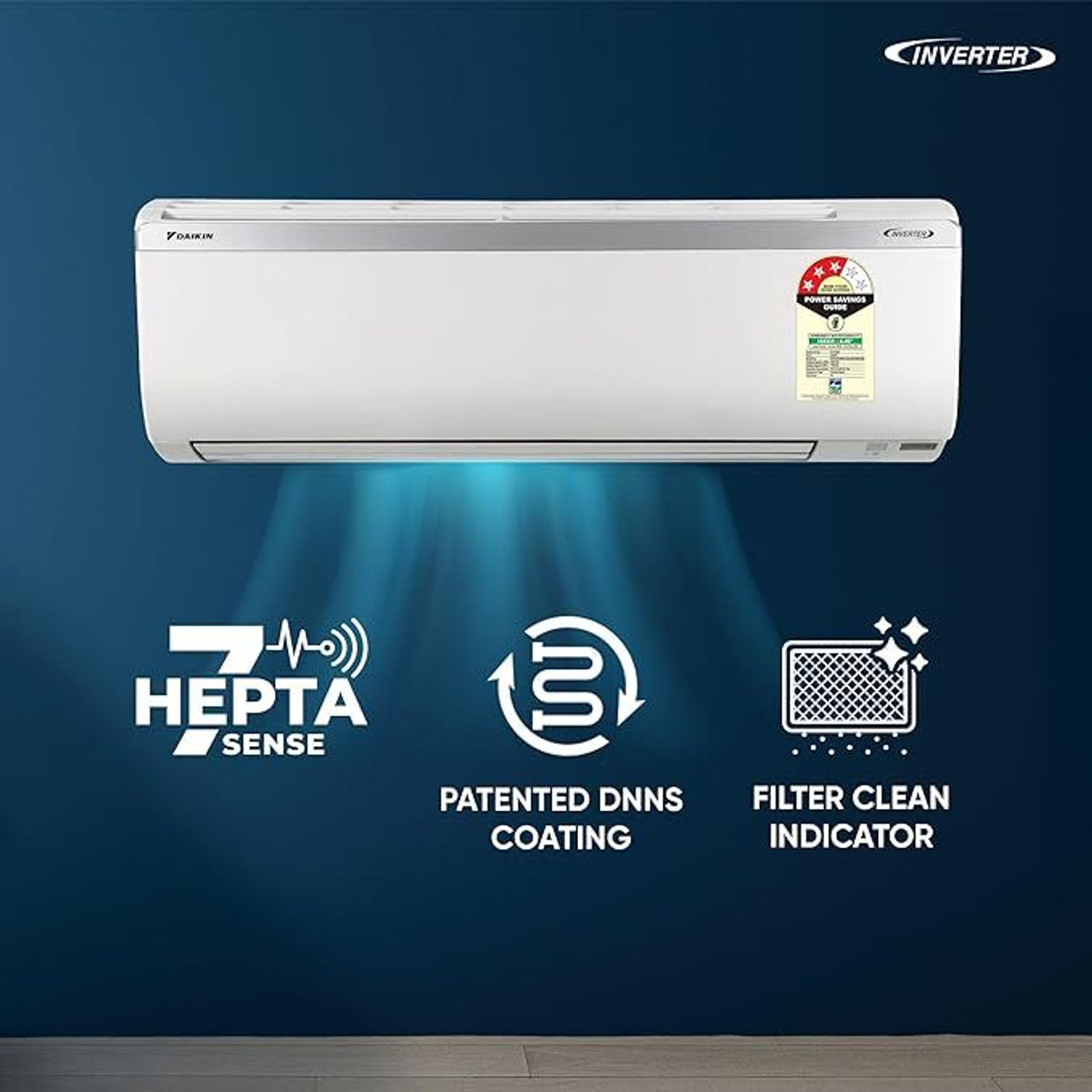 Image of Daikin 2026 Model 1 Ton 3 Star Split Inverter AC