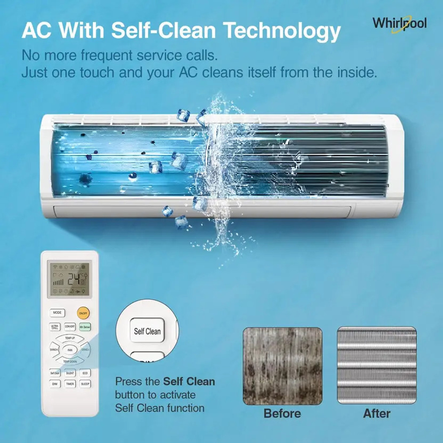 Image of Whirlpool 2024 Model 1.5 Ton 3 Star Split Inverter AC