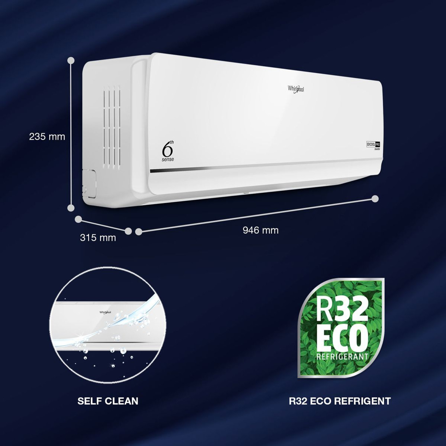 Image of Whirlpool 2026 Model 1.5 Ton 3 Star Split Inverter AC