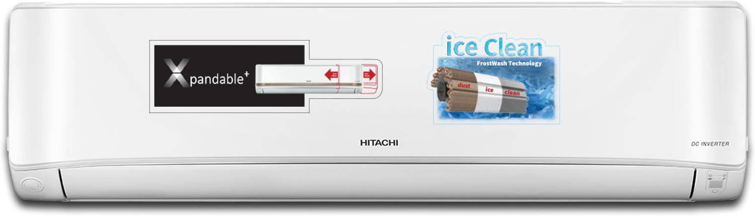 Hitachi 2023 Model 1.5 Ton 5 Star Split Inverter 5400FXL ice Clean, Xpandable Plus, Long air throw with Hexa Sensor Technology AC
