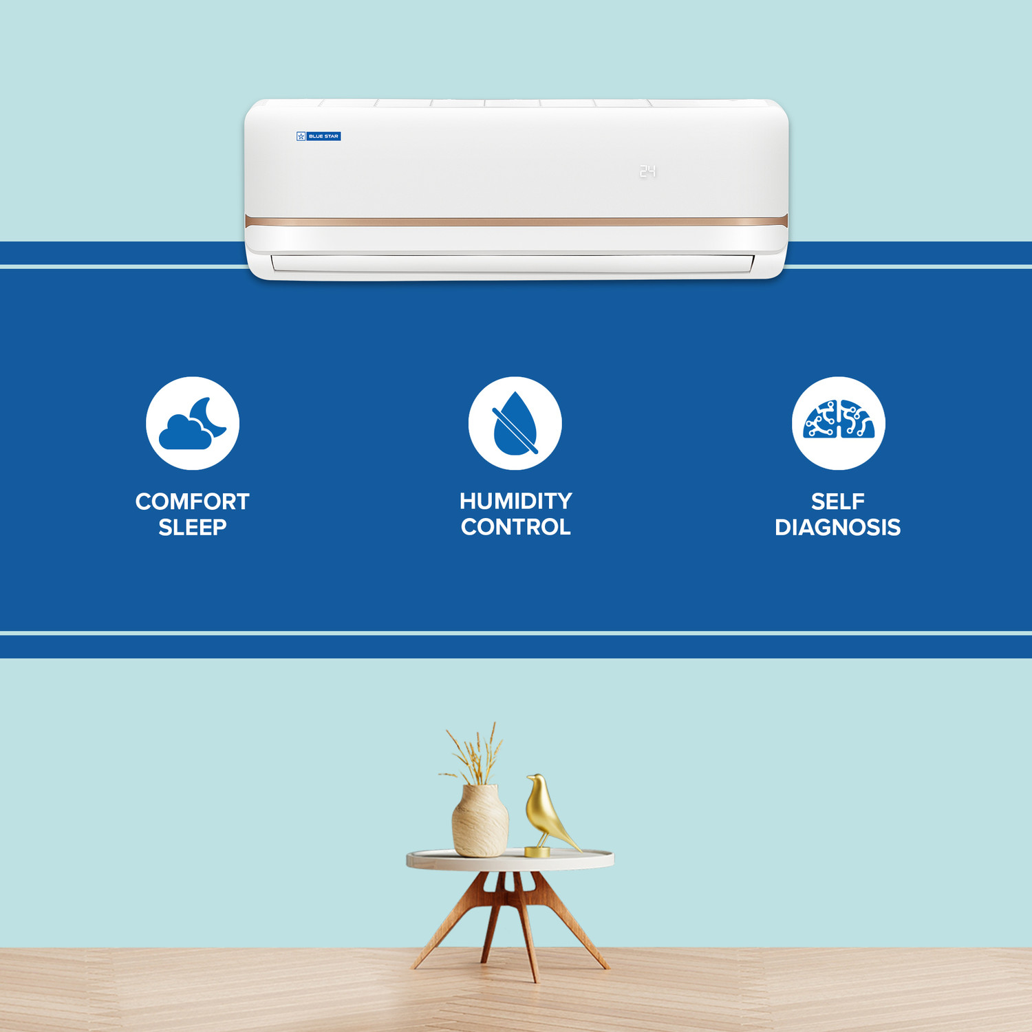 Image of Blue Star 2026 Model 1 Ton 2 Star Split Fixed Speed AC