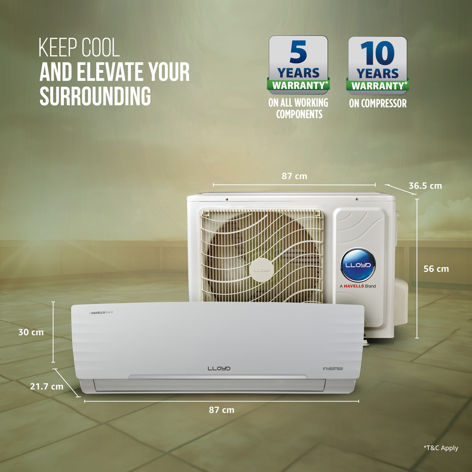 Image of Lloyd 2026 Model 1 Ton 5 Star Split Inverter AC