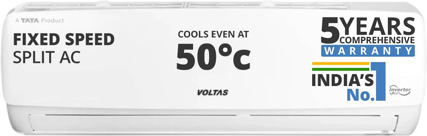 Voltas 2025 Model 1.5 Ton 3 Star Split Fixed Speed 4-IN-1 Adjusta