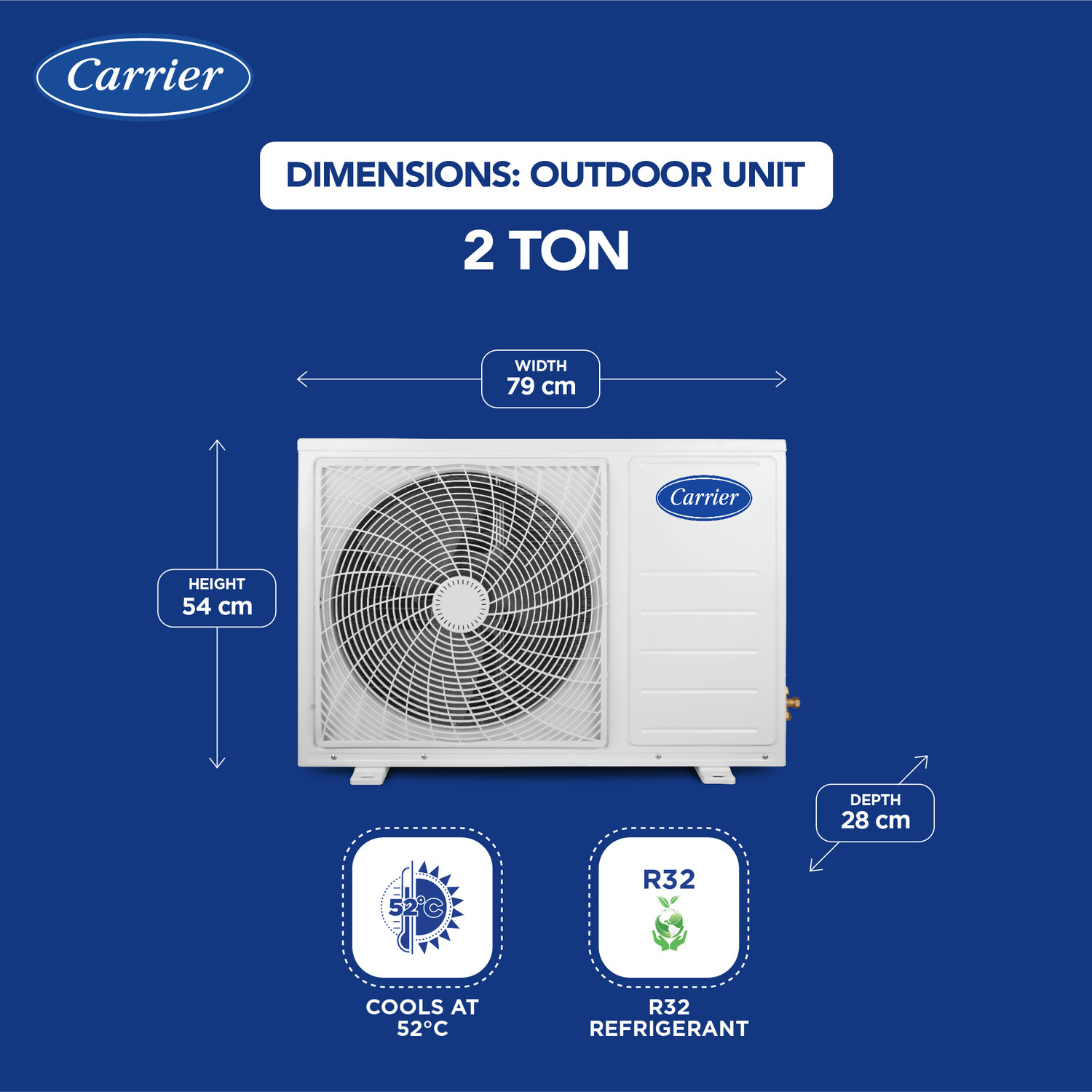 Image of CARRIER 2024 Model 2 Ton 3 Star Split Inverter AC