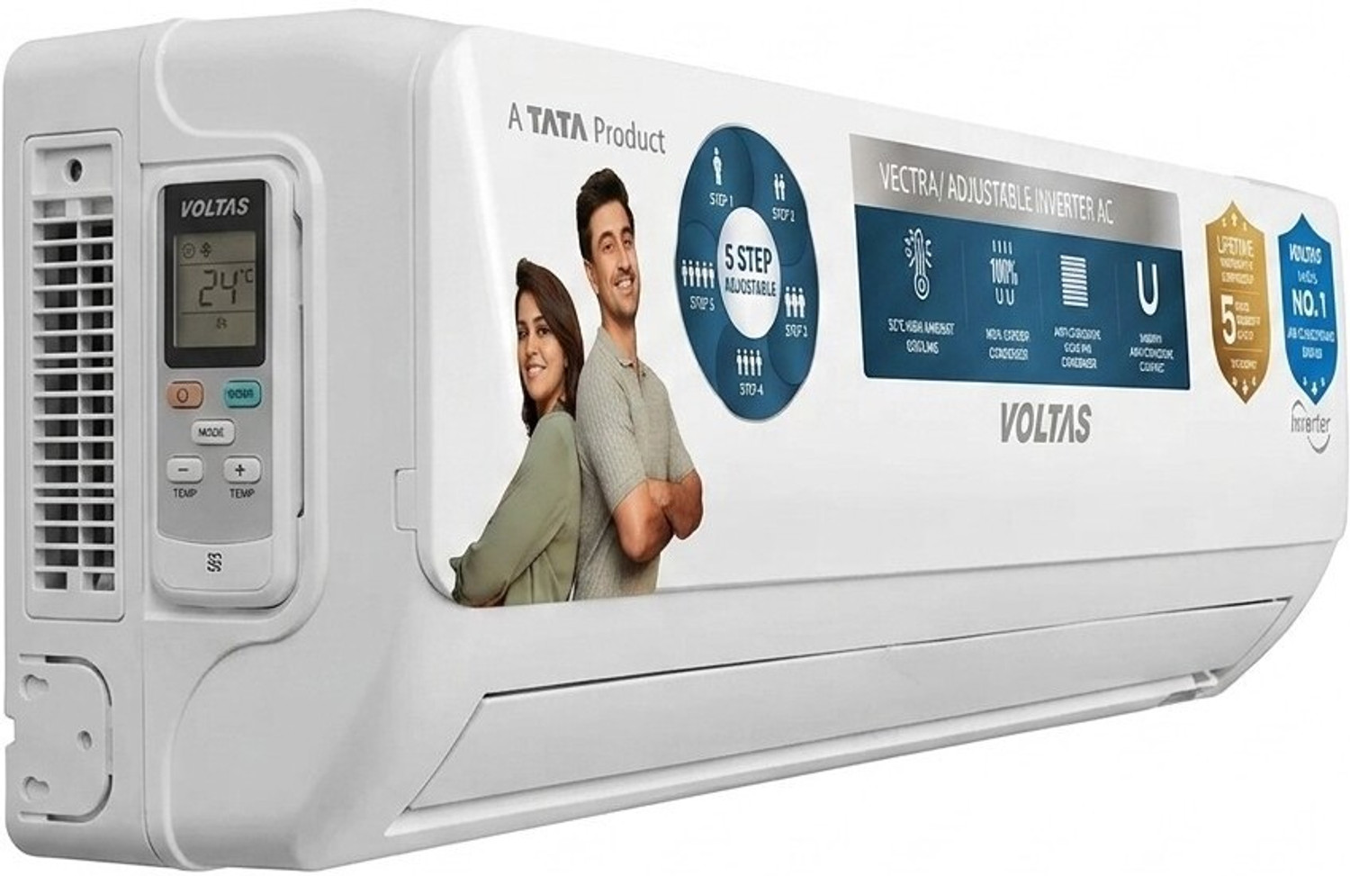 Image of Voltas 2026 Model 1.5 Ton 5 Star Split Inverter AC