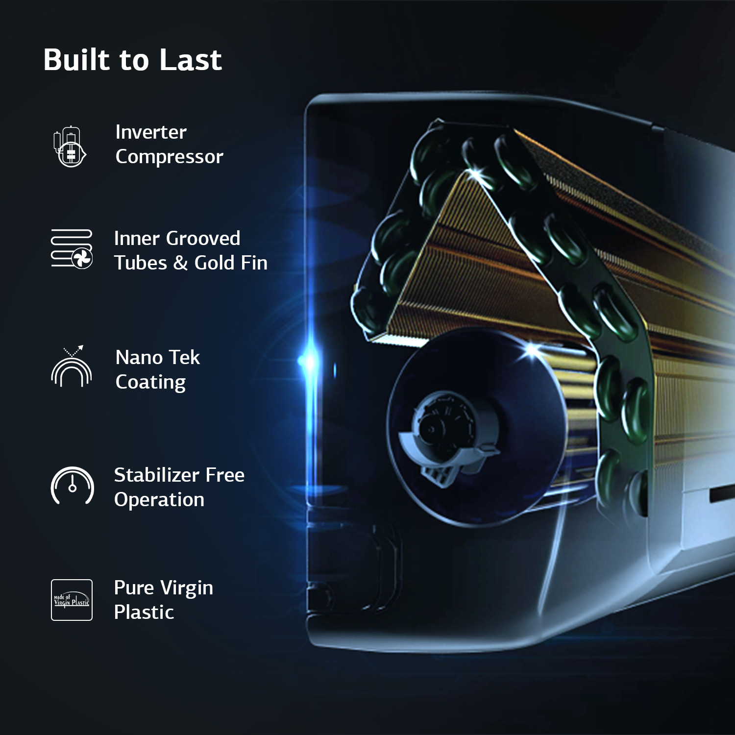 Image of IFB 2023 Model 2 Ton 3 Star Split Inverter Smart Ready, 7 Stage Air Treatment AC