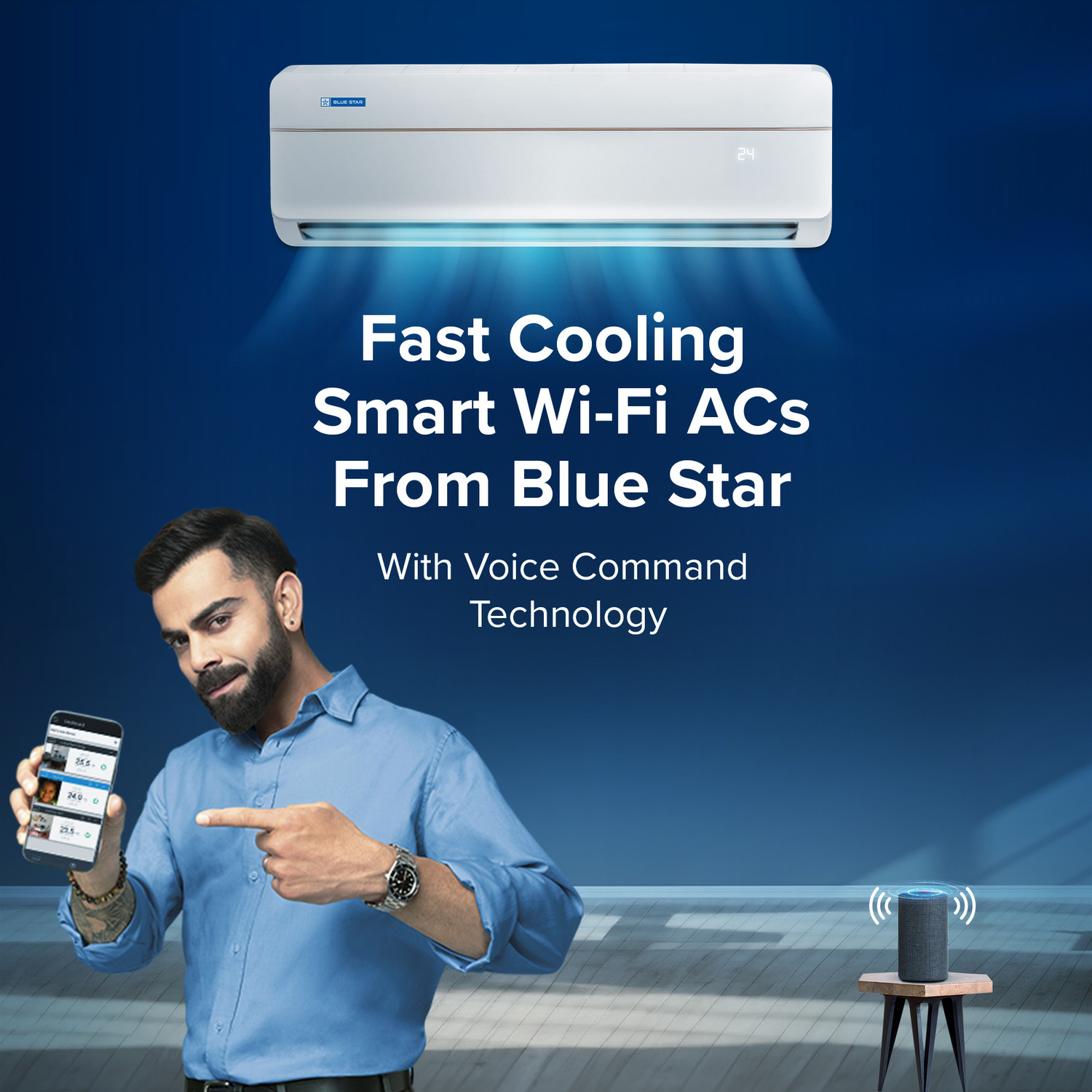 Image of Blue Star 2026 Model 2 Ton 3 Star Split Inverter with Wi-fi AC