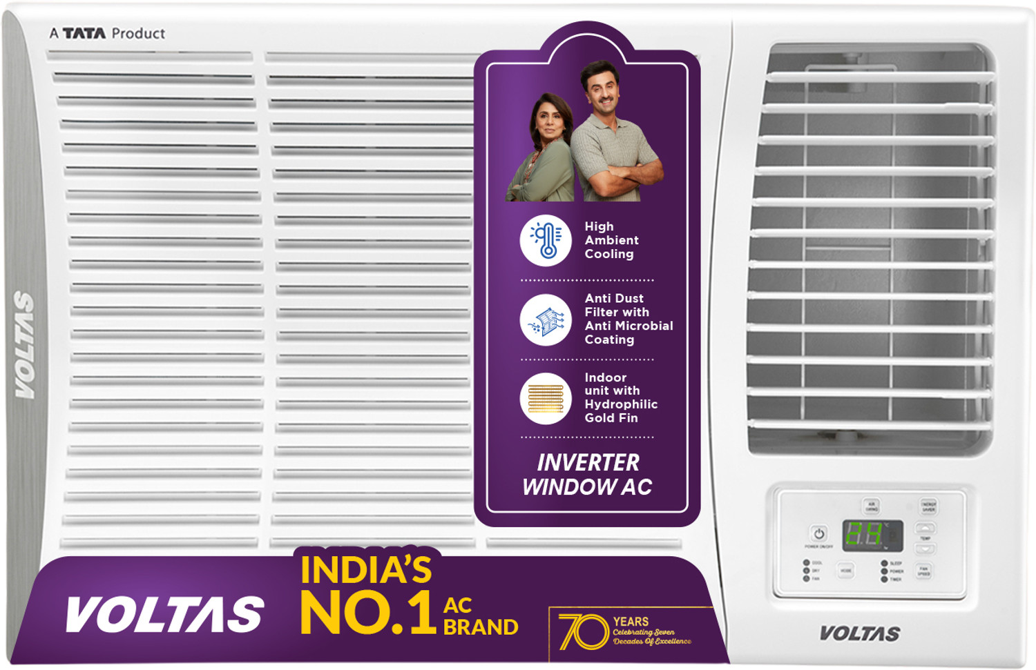 Image of Voltas 2026 Model 1.5 Ton 5 Star Window Inverter AC