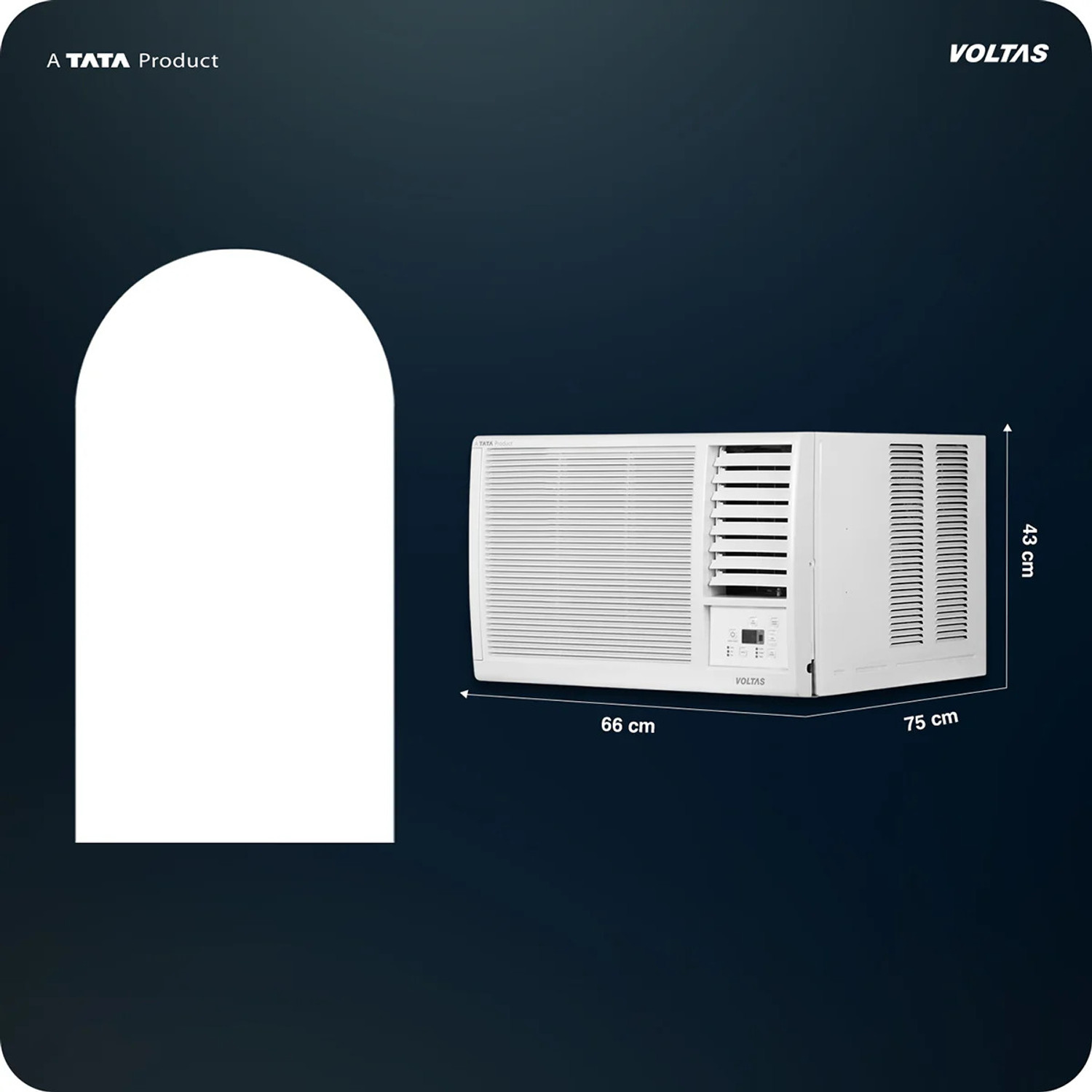 Image of Voltas 2026 Model 1 Ton 2 Star Window Fixed Speed AC