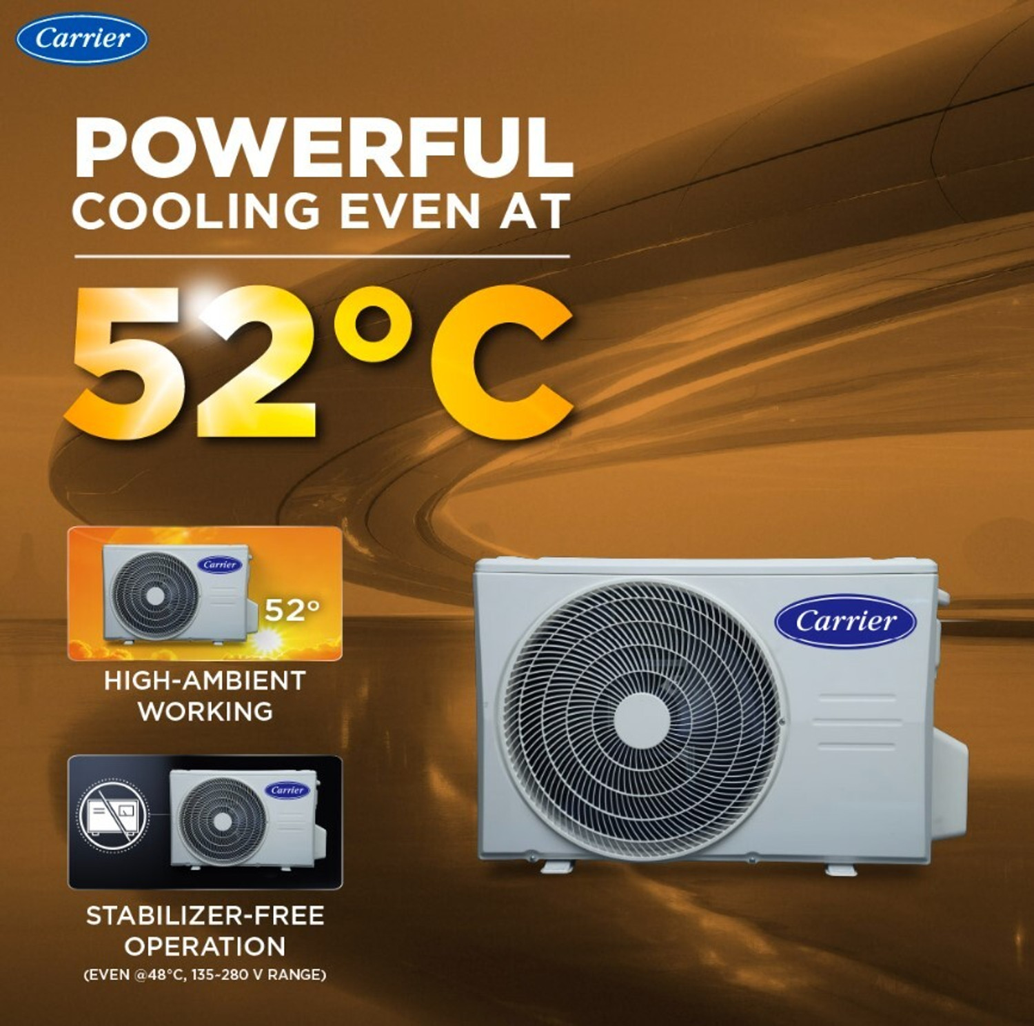 Image of CARRIER 2026 Model 1 Ton 3 Star Split AI Inverter with Wi-fi Convertible 6-in-1 with Wi-Fi with Geo-Fencing & Voice Control,Smart Energy Display, Insta Cool, Auto Defrost Clean AC