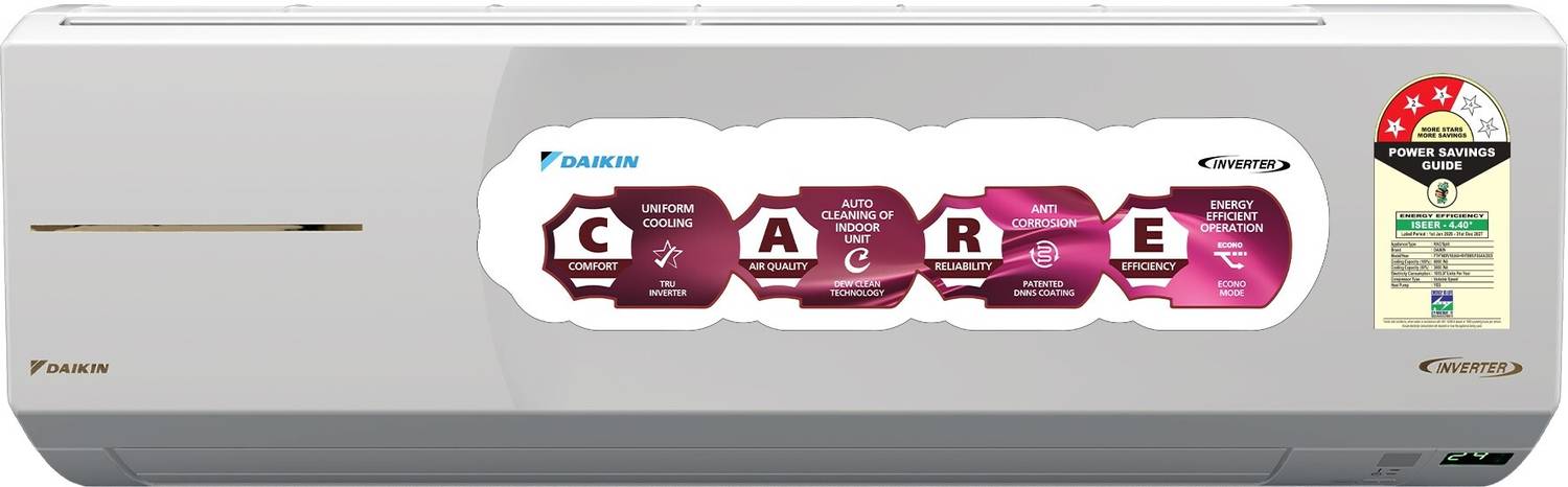 Daikin 2026 Model 1.8 Ton 3 Star Hot and Cold Split Inverter PM1.0 Filter, Hot & Cold, Inverter, ISEER 4.4 AC