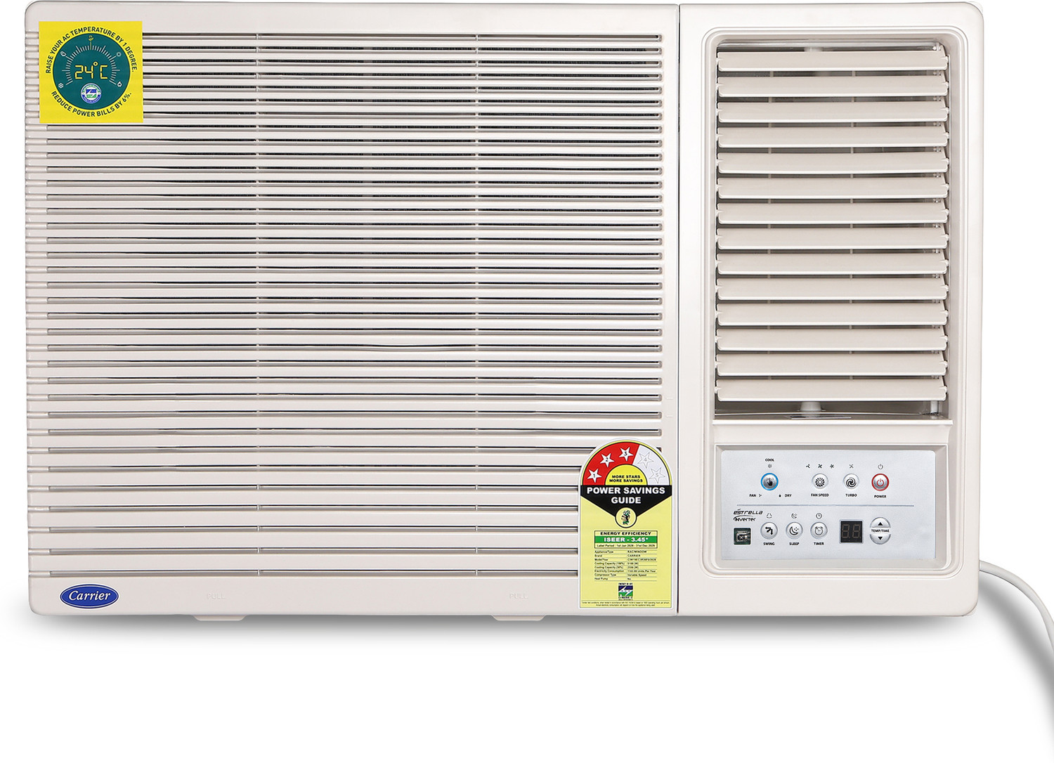 Image of CARRIER 2026 Model 1.5 Ton 3 Star Window Inverter AC