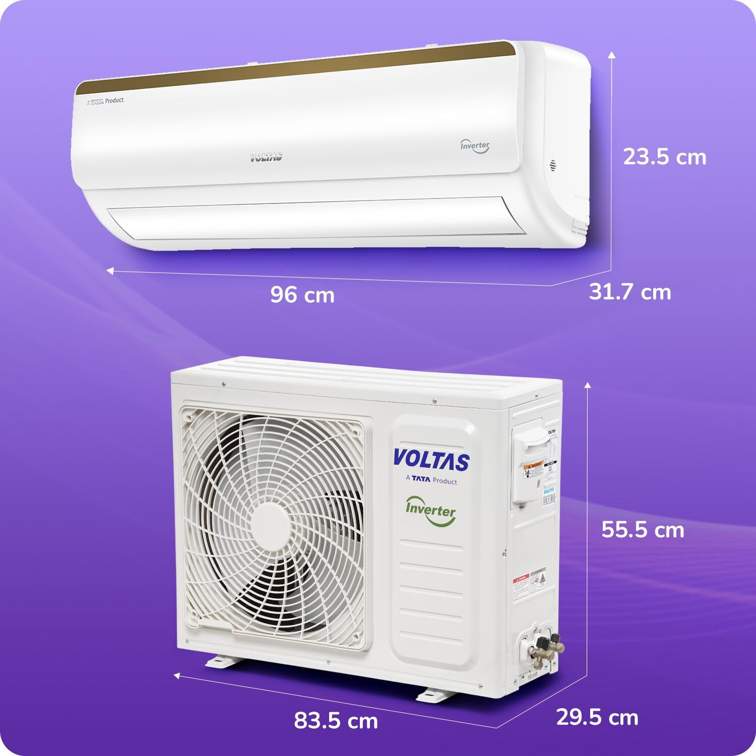 Image of Voltas 2024 Model 1 Ton 5 Star Split Inverter with Wi-fi AC