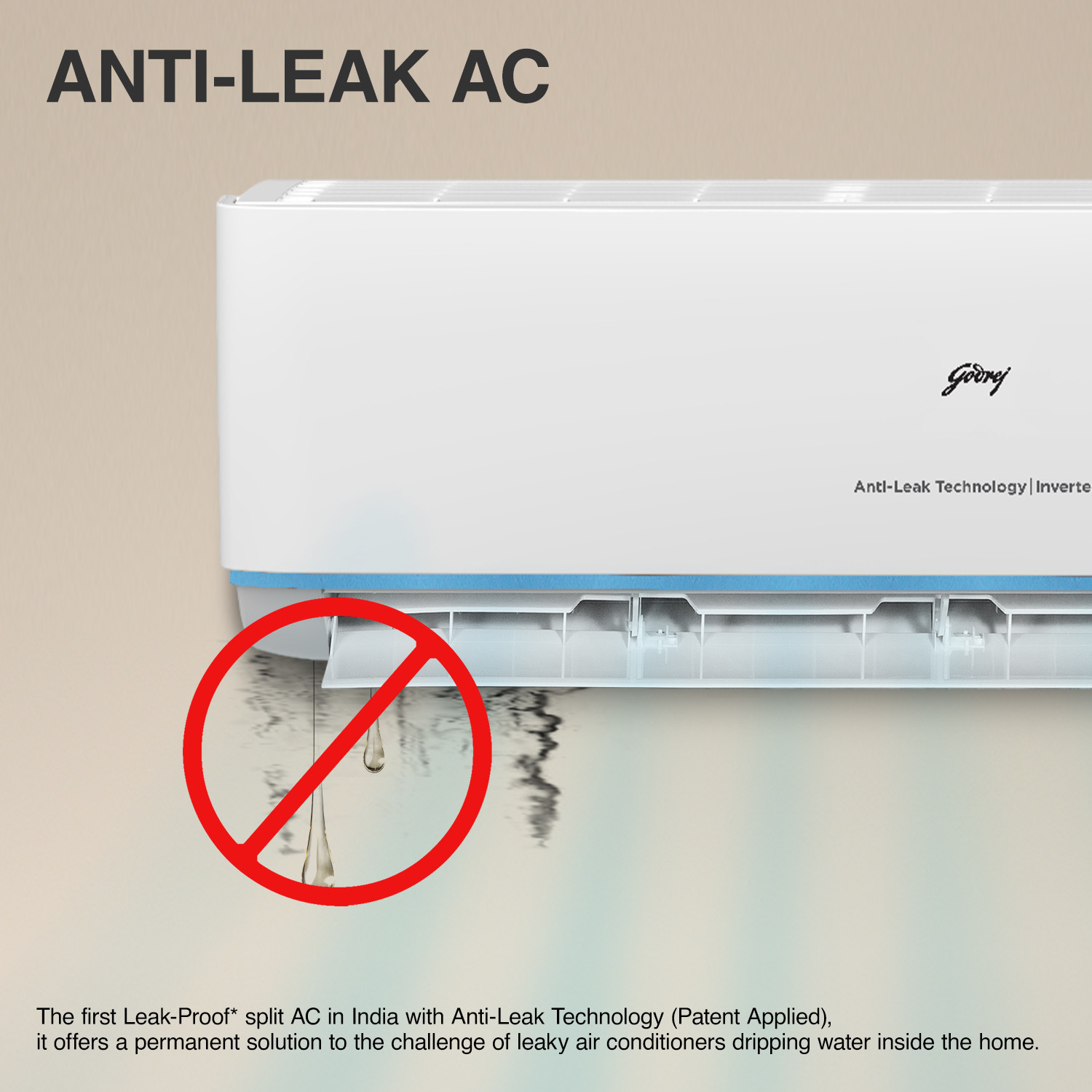 Image of Godrej 2024 Model 1.5 Ton 3 Star Split Inverter Anti Leak And Heavy Duty Cooling at Extreme Temperature AC