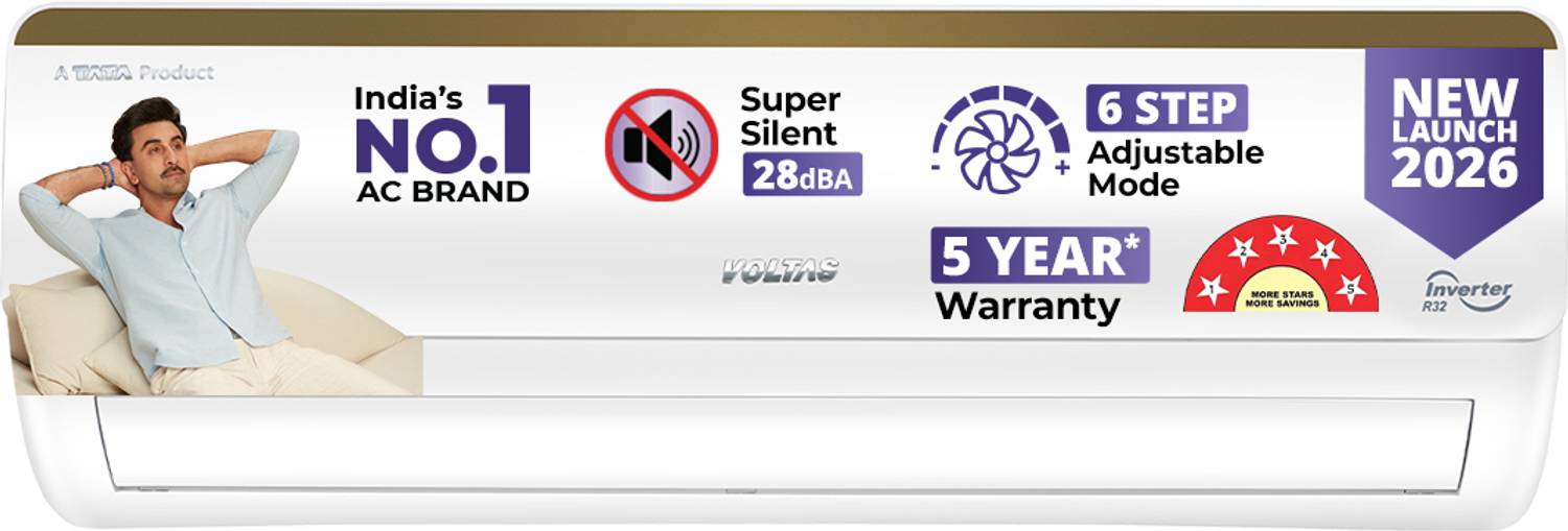 Voltas 2026 Model 1.5 Ton 5 Star Split Inverter AC