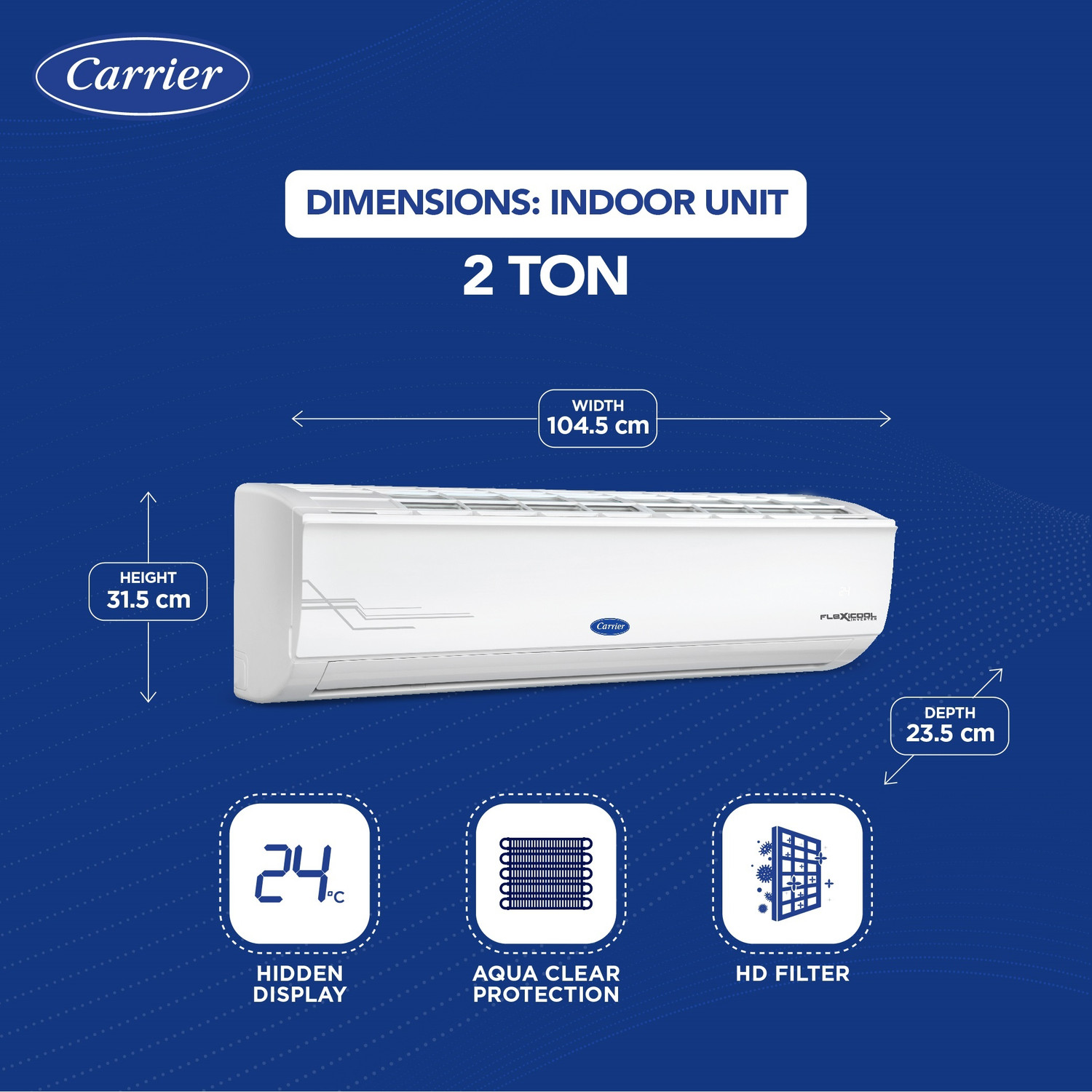 Image of CARRIER 2024 Model 2 Ton 5 Star Split Inverter AC
