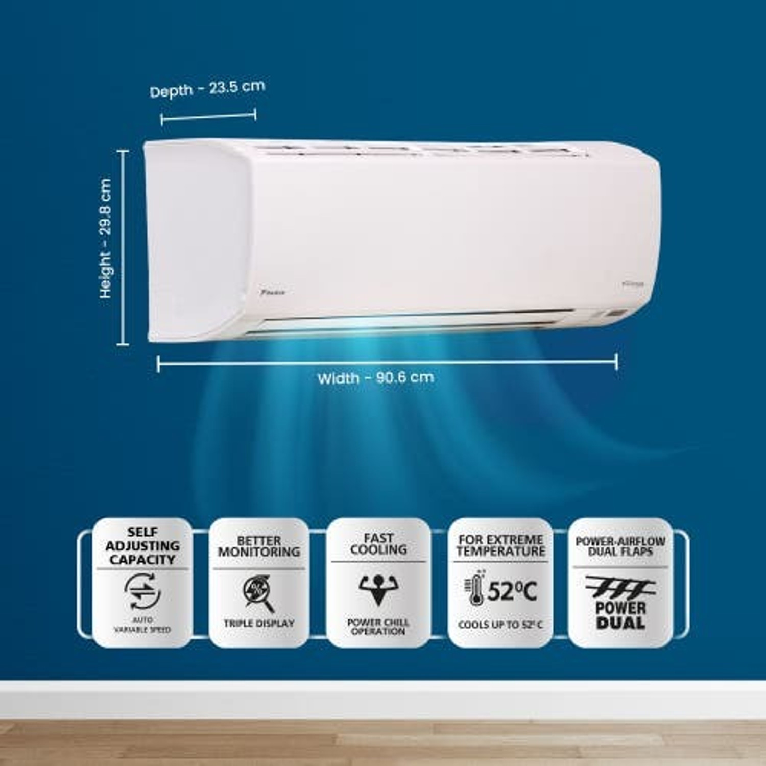 Image of Daikin 2023 Model 1.5 Ton 3 Star Split Inverter AC