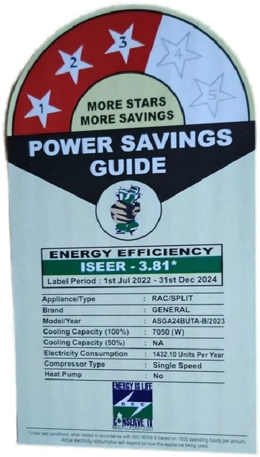 Image of O-General 2023 Model 2 Ton 3 Star Split Inverter with Wi-fi AC