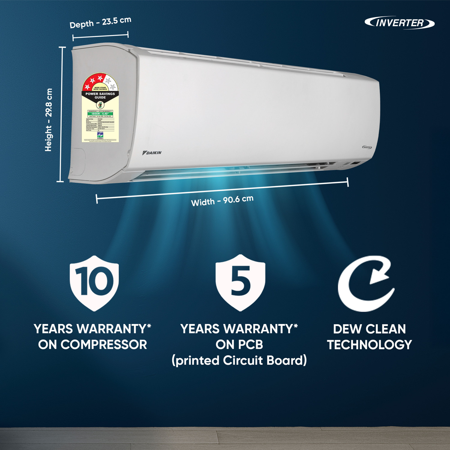 Image of Daikin 2026 Model 1.8 Ton 3 Star Split Inverter AC