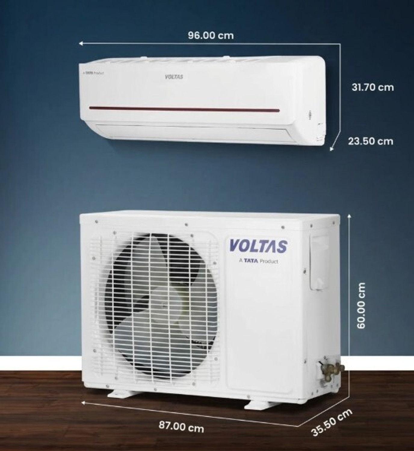 Image of Voltas 2026 Model 1.5 Ton 2 Star Split Fixed Speed AC (182FS PRISM, White)