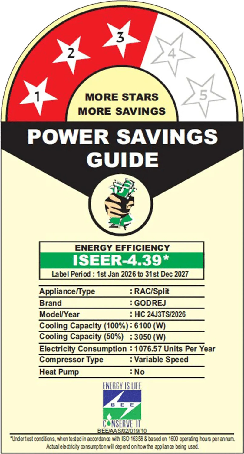 Image of Godrej 2026 Model 2 Ton 3 Star Split Inverter AC