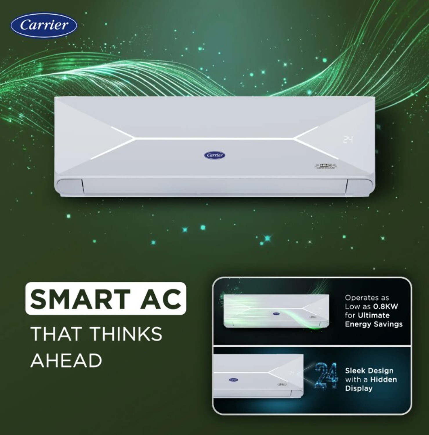 Image of CARRIER 2025 Model 1.5 Ton 3 Star Split Inverter AC