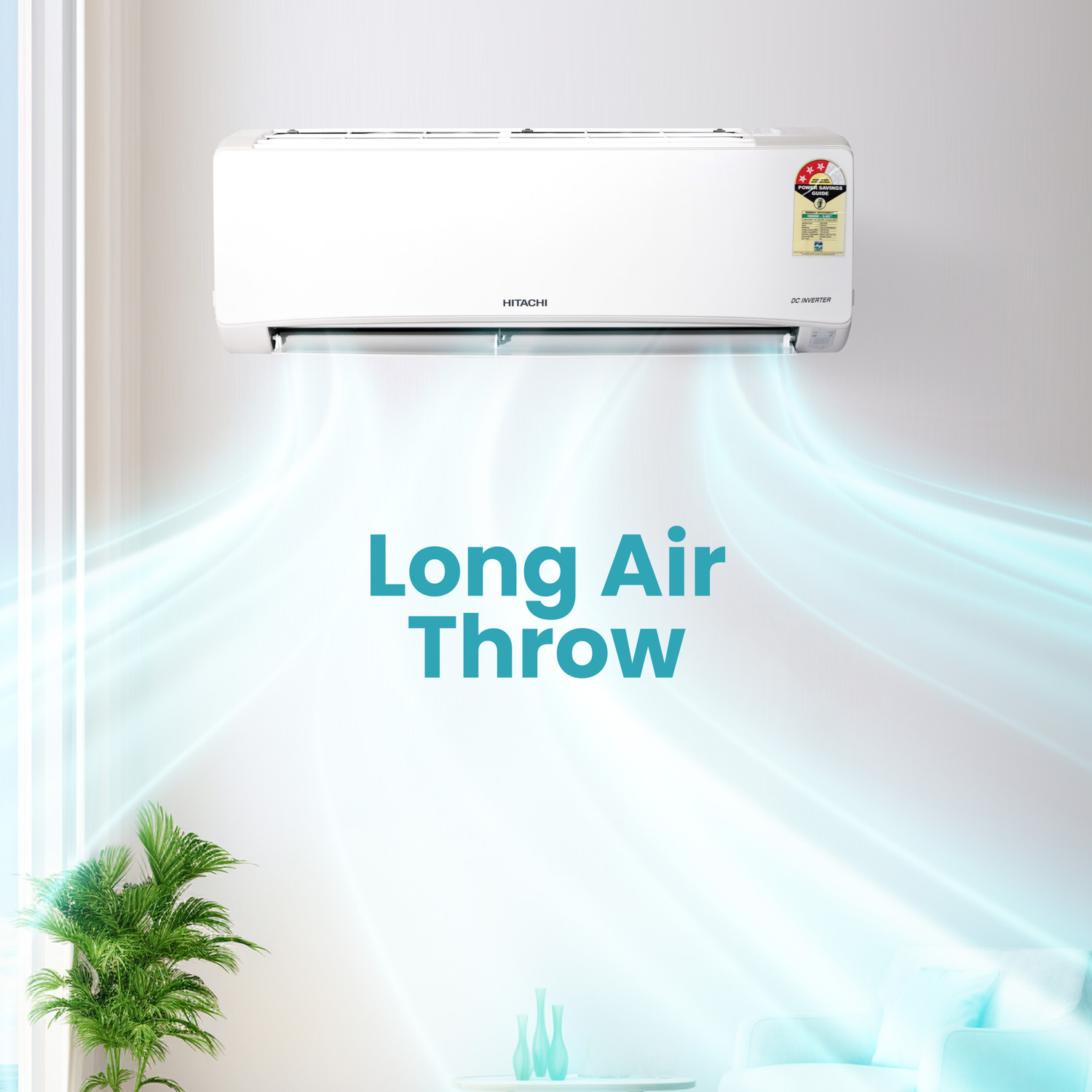 Image of Hitachi 2025 Model 1 Ton 3 Star Split Inverter AC