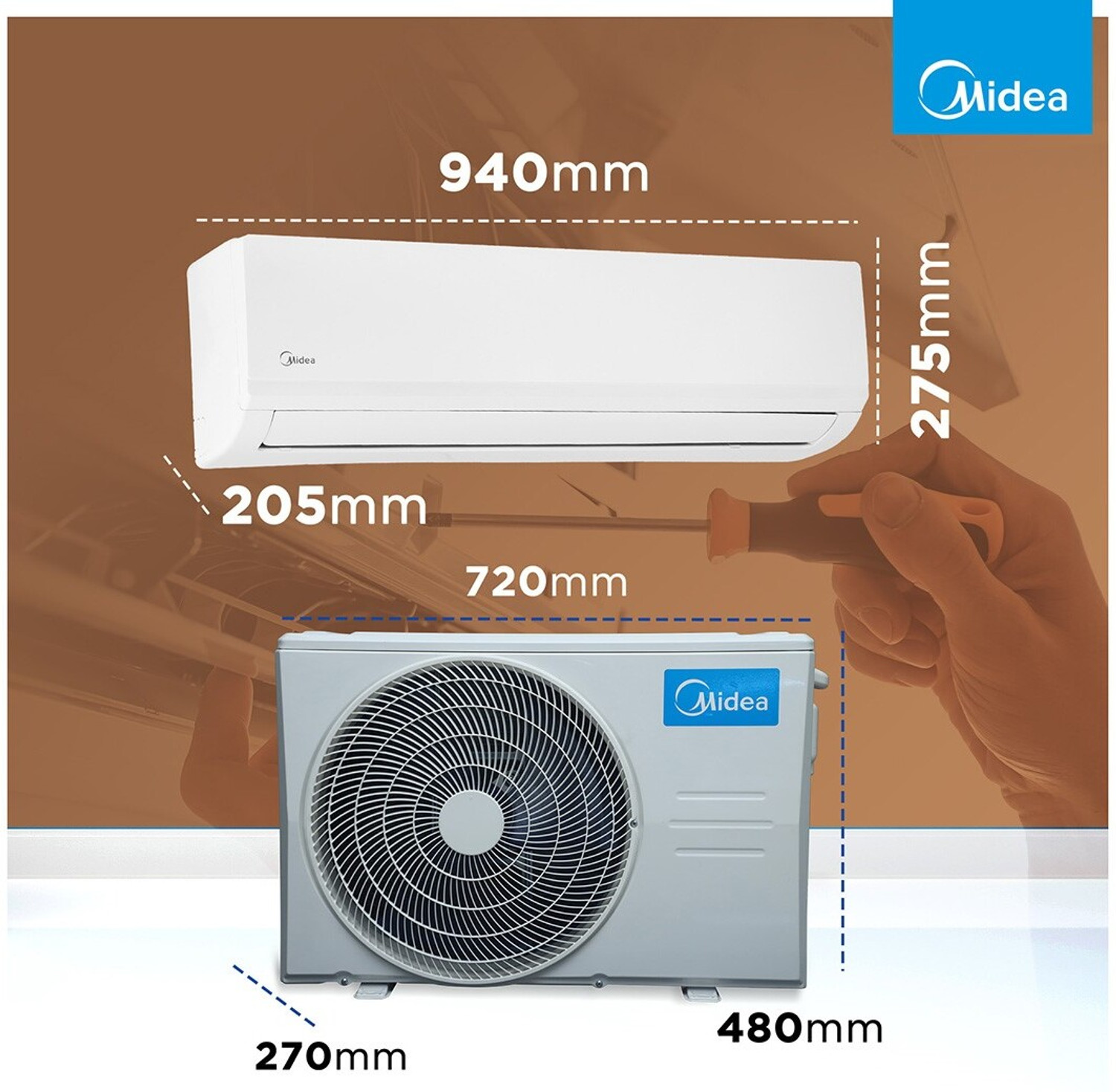 Image of Midea 2026 Model 1.5 Ton 3 Star Split Inverter with Wi-fi AC