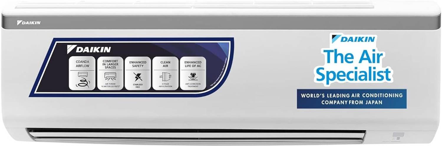 Daikin 2024 Model 0.9 Ton 3 Star Split Fixed Speed AC