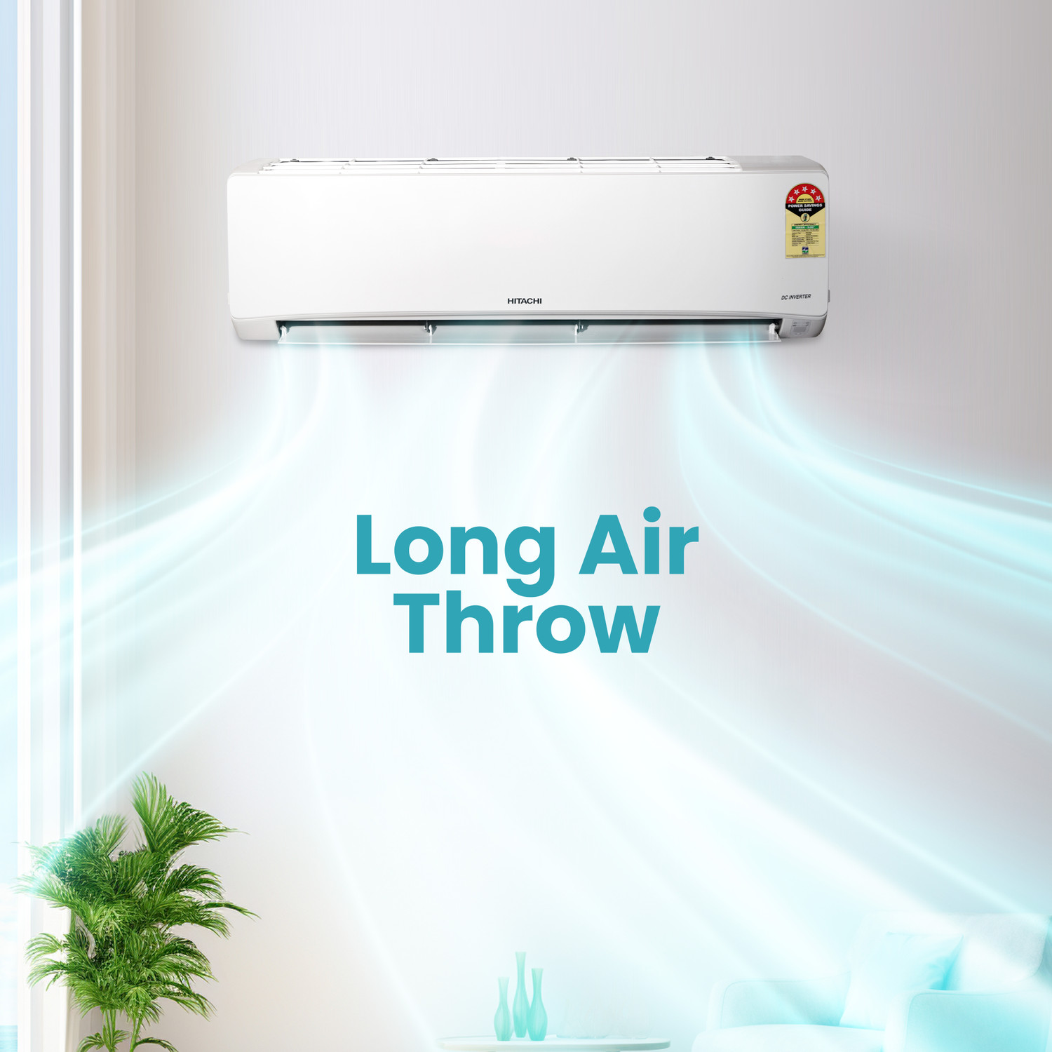Image of Hitachi 2025 Model 1.5 Ton 5 Star Split Inverter AC