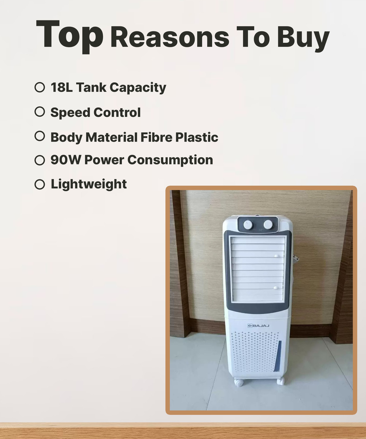 Image of BAJAJ 18 L Tower Air Cooler