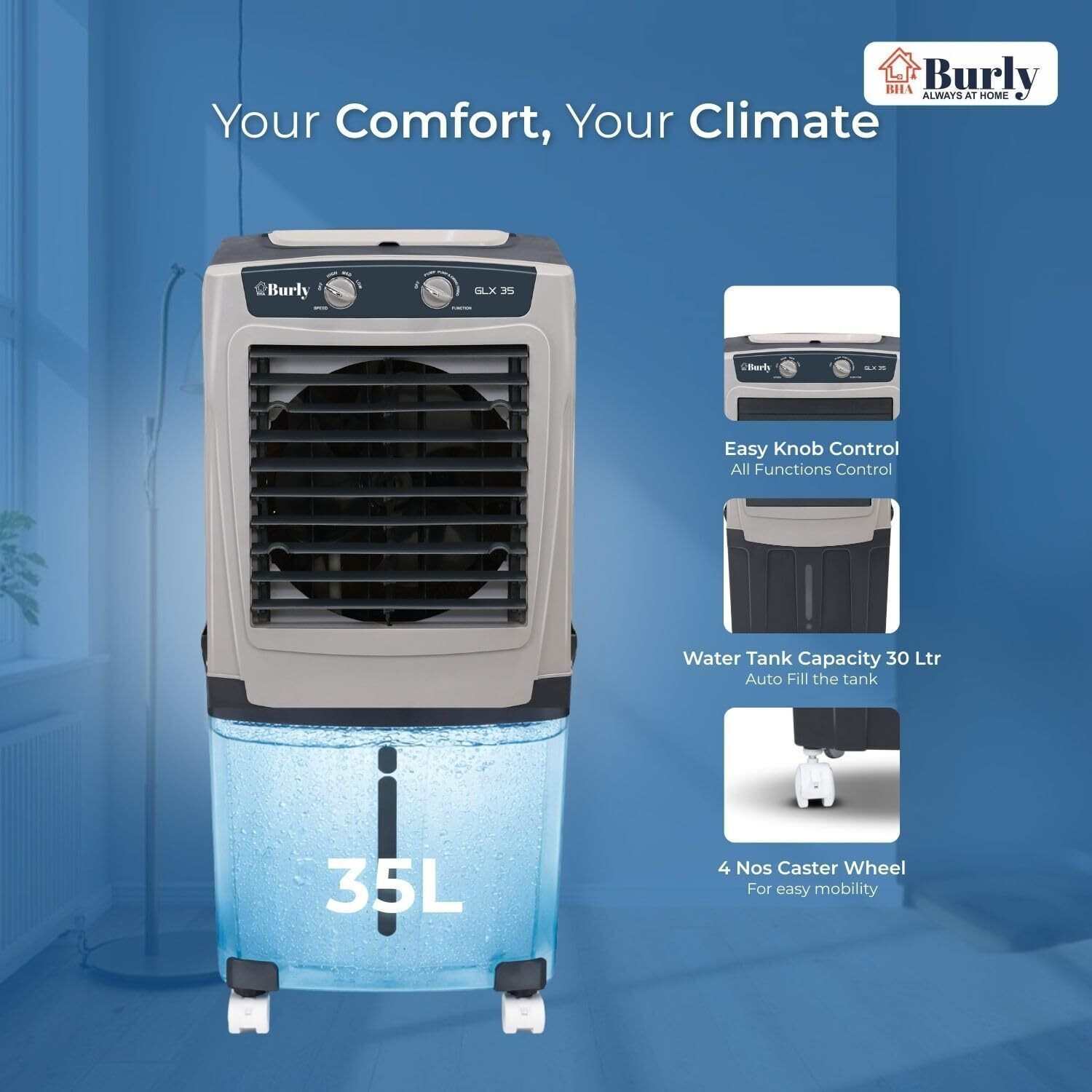 Image of BHABURLY 35 L Room /Personal Air Cooler