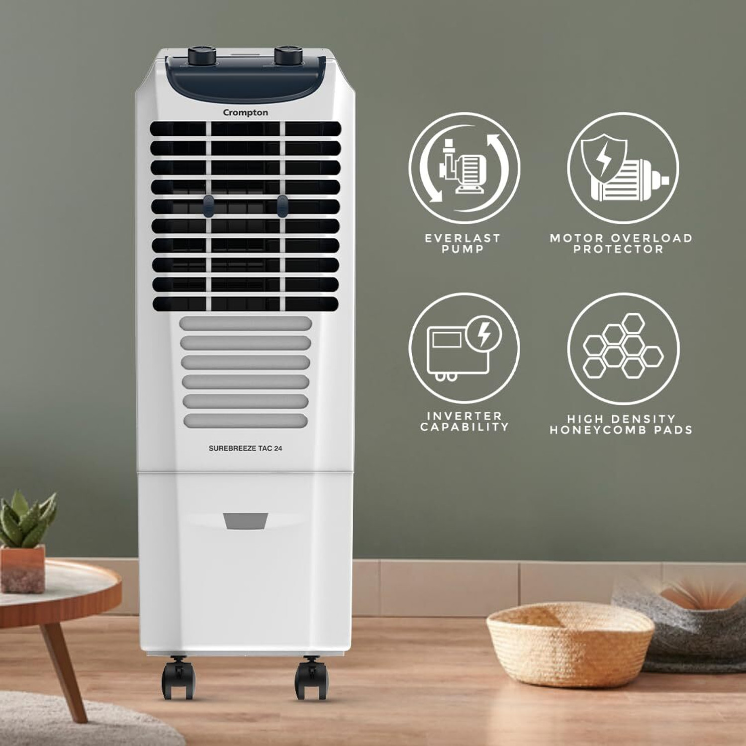 Image of Crompton 24 L Tower Air Cooler