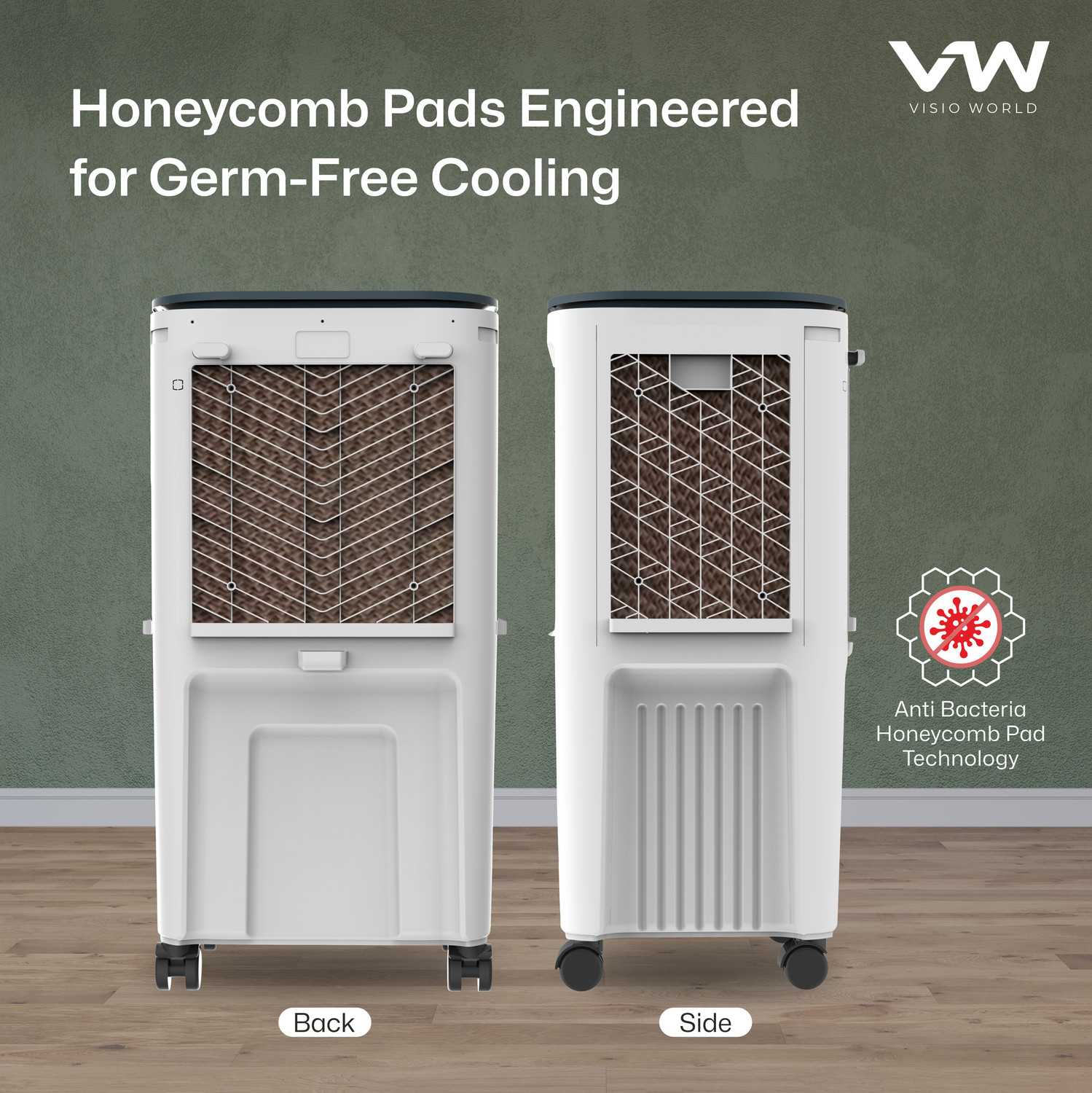 Image of VW 40 L Room /Personal Air Cooler With Bacteria Free Cooling Pad Technology