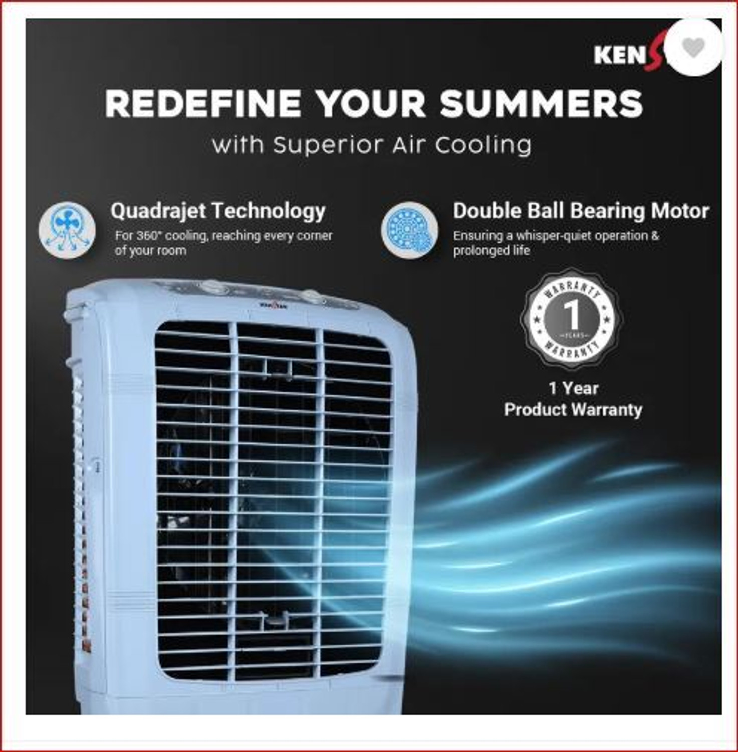 Image of Kenstar 60 L Desert Air Cooler