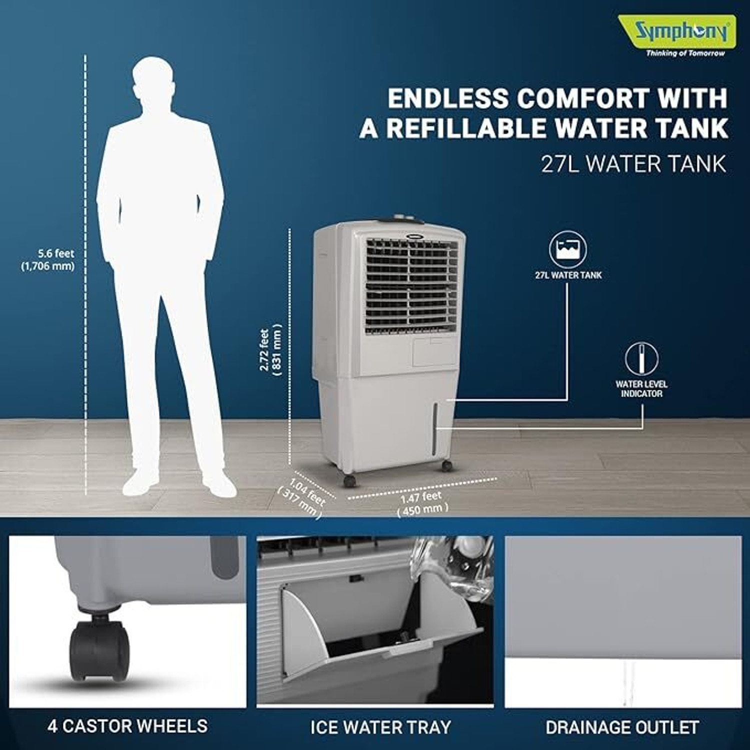 Image of Symphony 27 L Room /Personal Air Cooler
